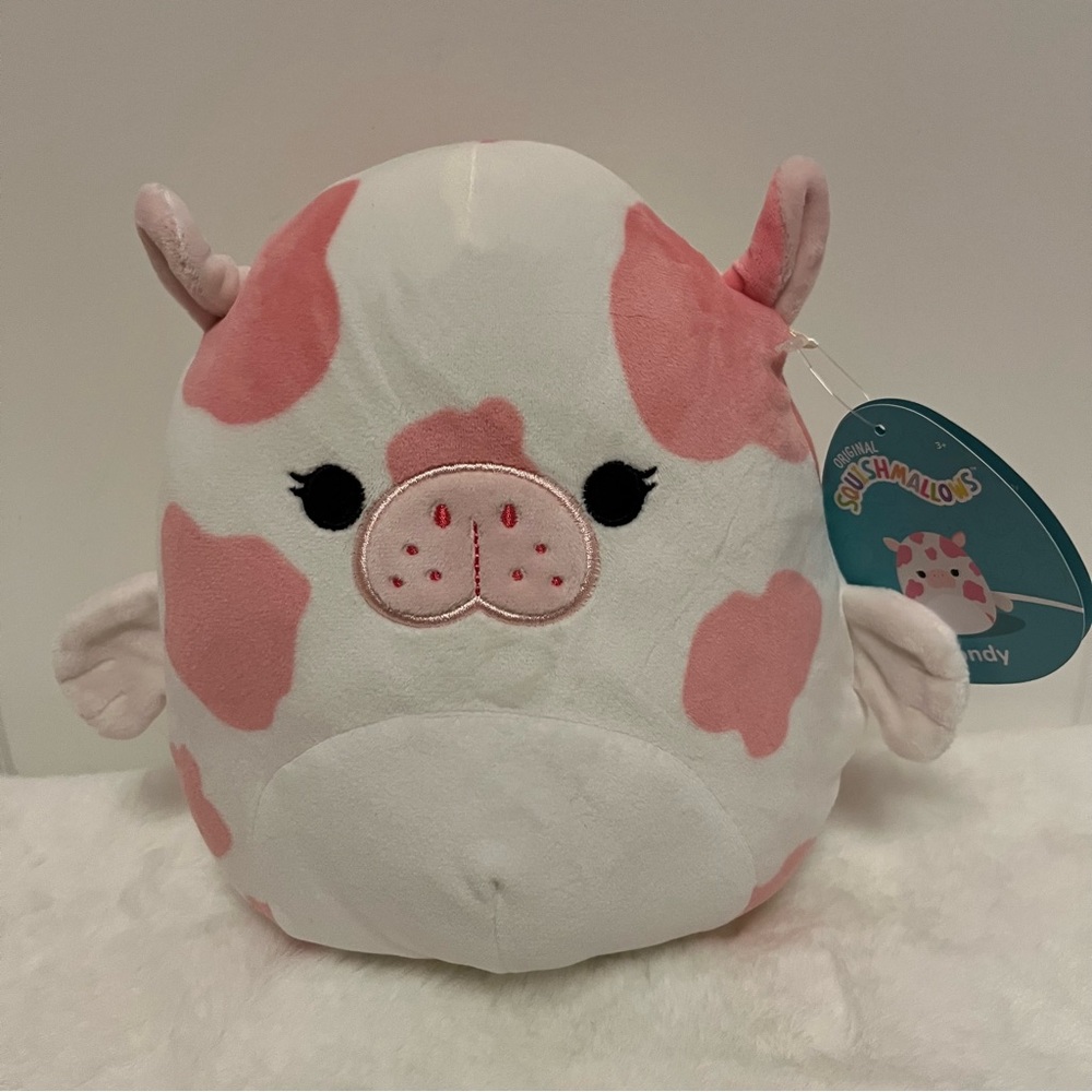 Squishmallow Mondy Sea Cow 🐮, Pink White, 8” New